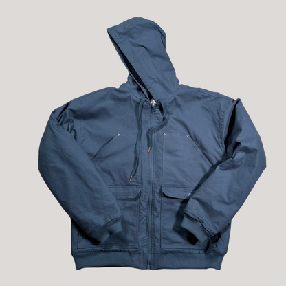 Navy Canvas Jacket with Sherpa