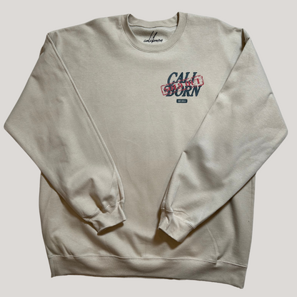 CaliBorn Sold Out Graphic Crew Neck Pullover Sweater