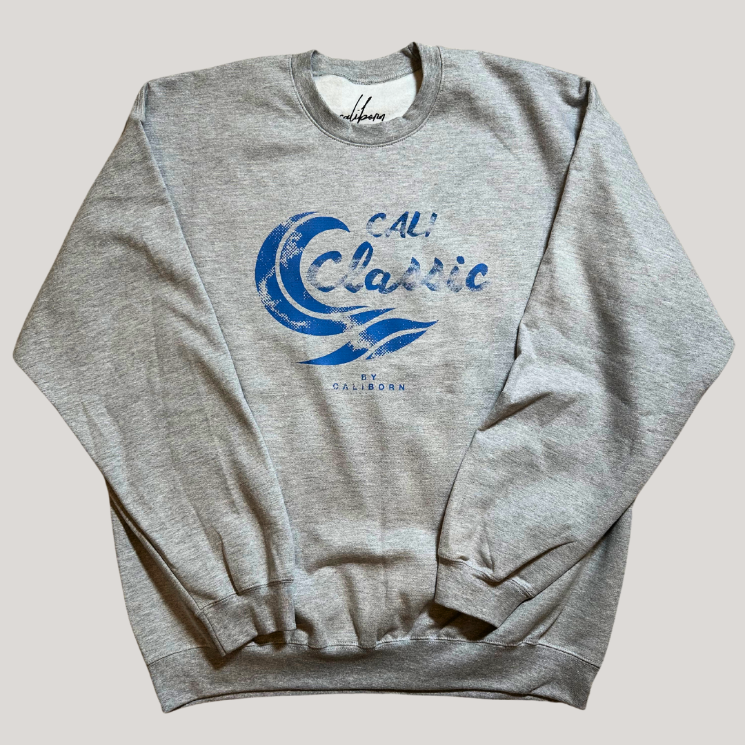 Cali Classic Wave Sweatshirt - Heather Grey