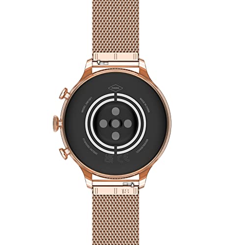 Fossil Women's Gen 6 42mm Stainless Steel Mesh Touchscreen Smart Watch, Color: Rose Gold (Model: FTW6082R)